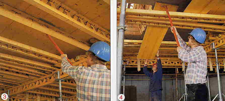 Arbeitsvorbereitung für Deckenschalungen